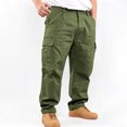 thumbnail image 1 of Big & Tall Straight Stretch Cargo Pants Four Utility Pockets Daily Work Pants S-XXL, 1 of 8