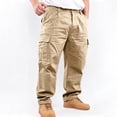 thumbnail image 1 of Big & Tall Straight Stretch Cargo Pants Four Utility Pockets Daily Work Pants S-XXL, 1 of 8