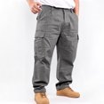 thumbnail image 1 of Big & Tall Straight Stretch Cargo Pants Four Utility Pockets Daily Work Pants S-XXL, 1 of 8