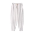 thumbnail image 1 of Big & Tall Sweatpant for Men Mens Drawstring Street Harem Pants Elastic Waist Hip Hop Drop Crotch Tapered Trousers Plus Size Casual Pleated Outdoors Running Joggers Size L-7xl Beige, 1 of 4