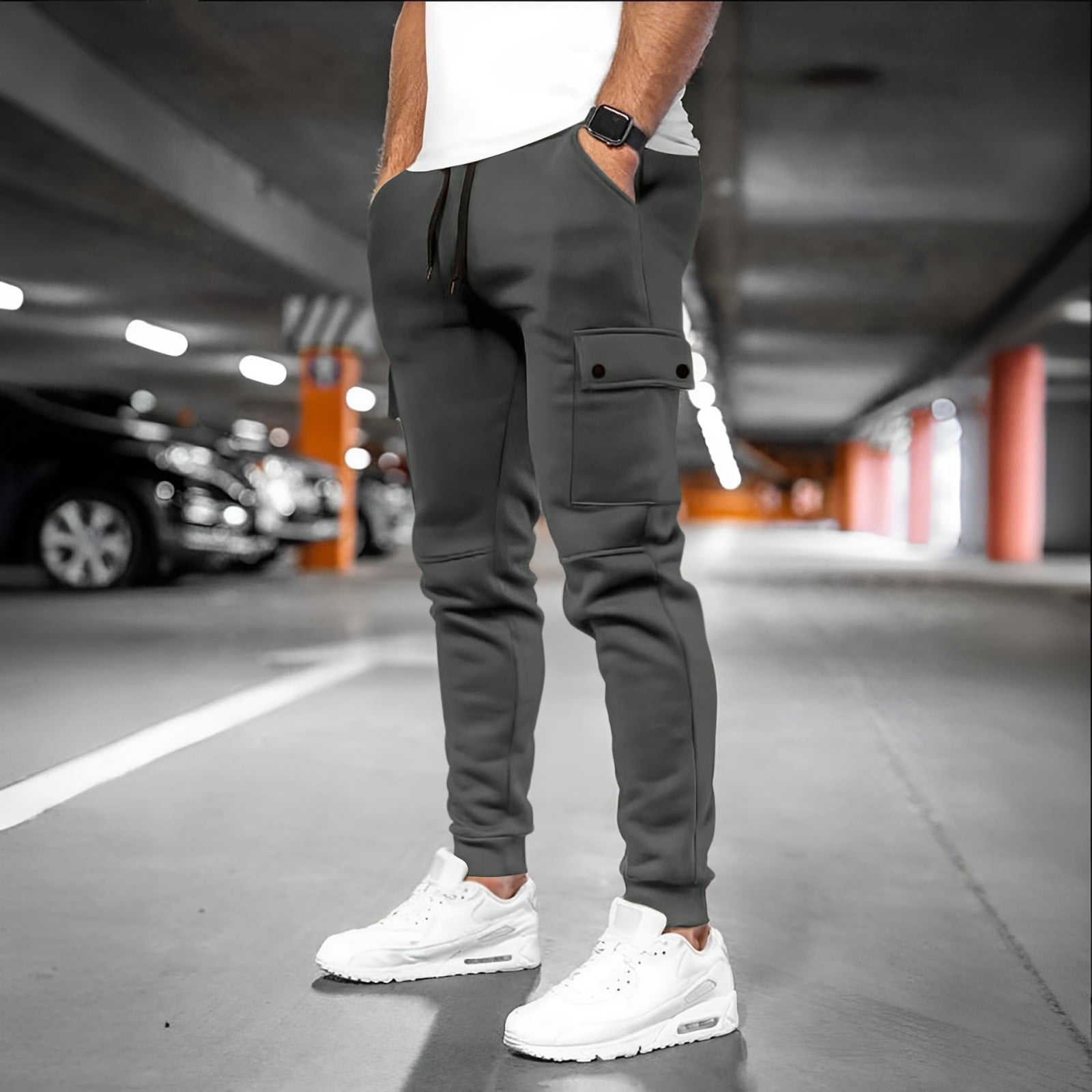 Max Comfort Men's Sweatpants - Fleece Solid Color With Drawstring And Elastic Waistband For All Day Comfort main image 1