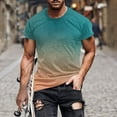 thumbnail image 1 of Big & Tall T Shirts for Men M-5X Plus Size Short Sleeve Crewneck Tees Tops Mens Casual Gradient Printed Pullover Slim Athletic Workout Tshirts Shirt, 1 of 5