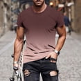 thumbnail image 1 of Big & Tall T Shirts for Men Plus Size M-5X Short Sleeve Crewneck Tees Tops Mens Casual Gradient Printed Pullover Breathable Workout Tshirts Shirt, 1 of 5