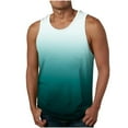 thumbnail image 1 of Big & Tall Tank Tops for Men Plus Size S-4X Sleeveless Shirts Mens Casual Gradient Printed Pullover Crewneck Breathable Going-Out Workout Vests, 1 of 4