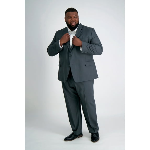 Big & Tall Travel Performance Stria Tic Weave Suit Jacket Classic Fit HZ90298