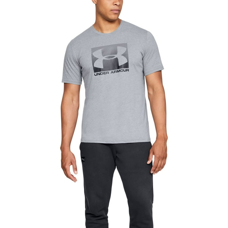 Big Tall Under Armour Boxed Sportstyle Tee Color Steel Light Heather Size 3XL