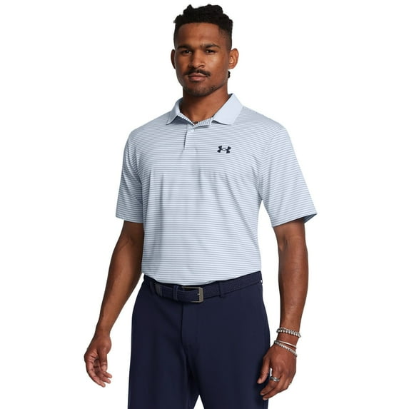 Big & Tall Under Armour Classic-Fit Striped Performance Polo Color: Nimbus Blue Size: 3XL TALL