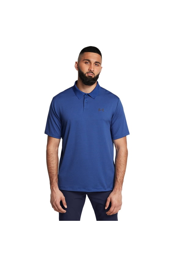 Big & Tall Under Armour Classic-Fit Striped Performance Polo Color: Tech Blue Size: 3XL TALL