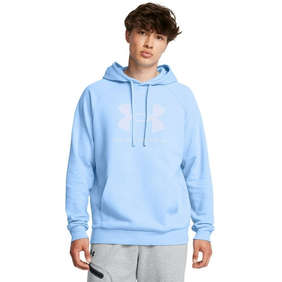 Big & Tall Under Armour Rival Fleece Logo Hoodie Color: Horizon Blue Size: 3XL TALL