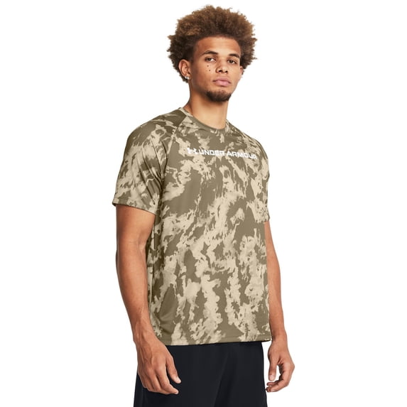 Big & Tall Under Armour Tech ABC Camo Short Sleeve Tee Color: Khaki Base Size: XL TALL