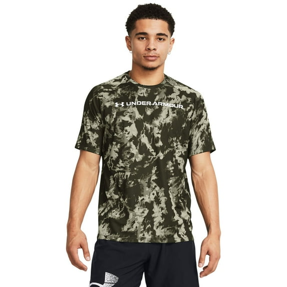 Big & Tall Under Armour Tech ABC Camo Short Sleeve Tee Color: Marine Od Green Size: XL TALL