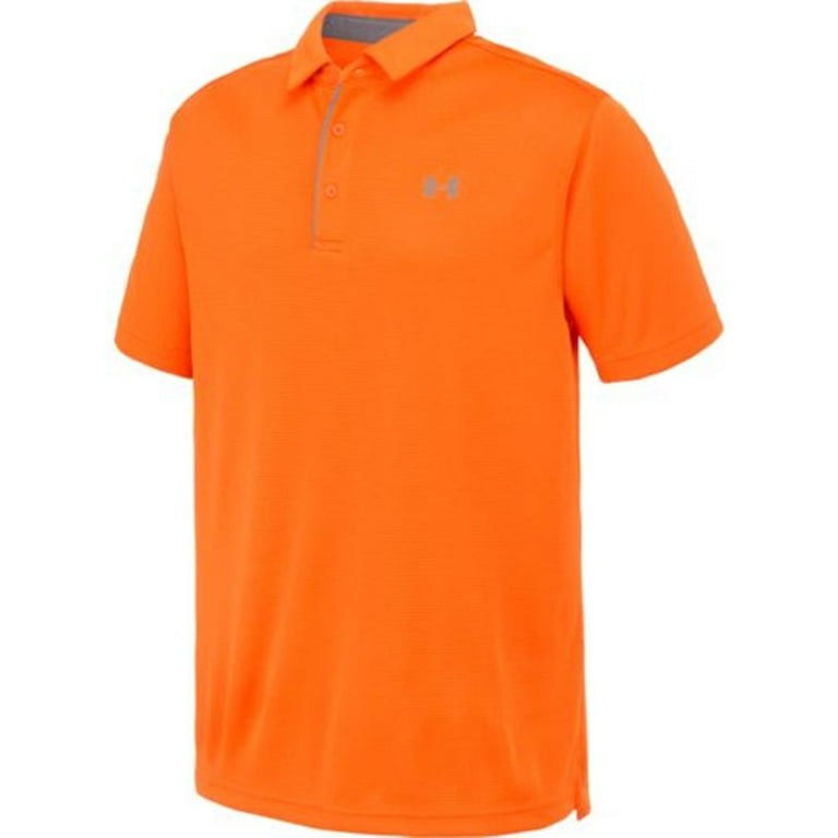 Under Armour Men s Tech Golf Polo Team Orange 800 Graphite 3X Large