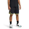 thumbnail image 1 of Big & Tall Under Armour Zone Shorts Color: Black Metallic Gold Size: L TALL, 1 of 4