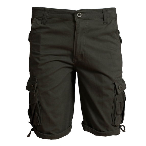 Big Tall Workout Shorts Men Men's Casual Pure Color Outdoors Pocket Beach Work Trouser Cargo Shorts Pant Solid Color Sports Athletic ,Green,5XL