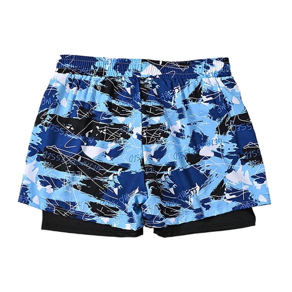 Big & Tall Workout Shorts With Liner Men 2 In 1 Gym Athletic Shorts Stretch Quick Dry Running Bottoms