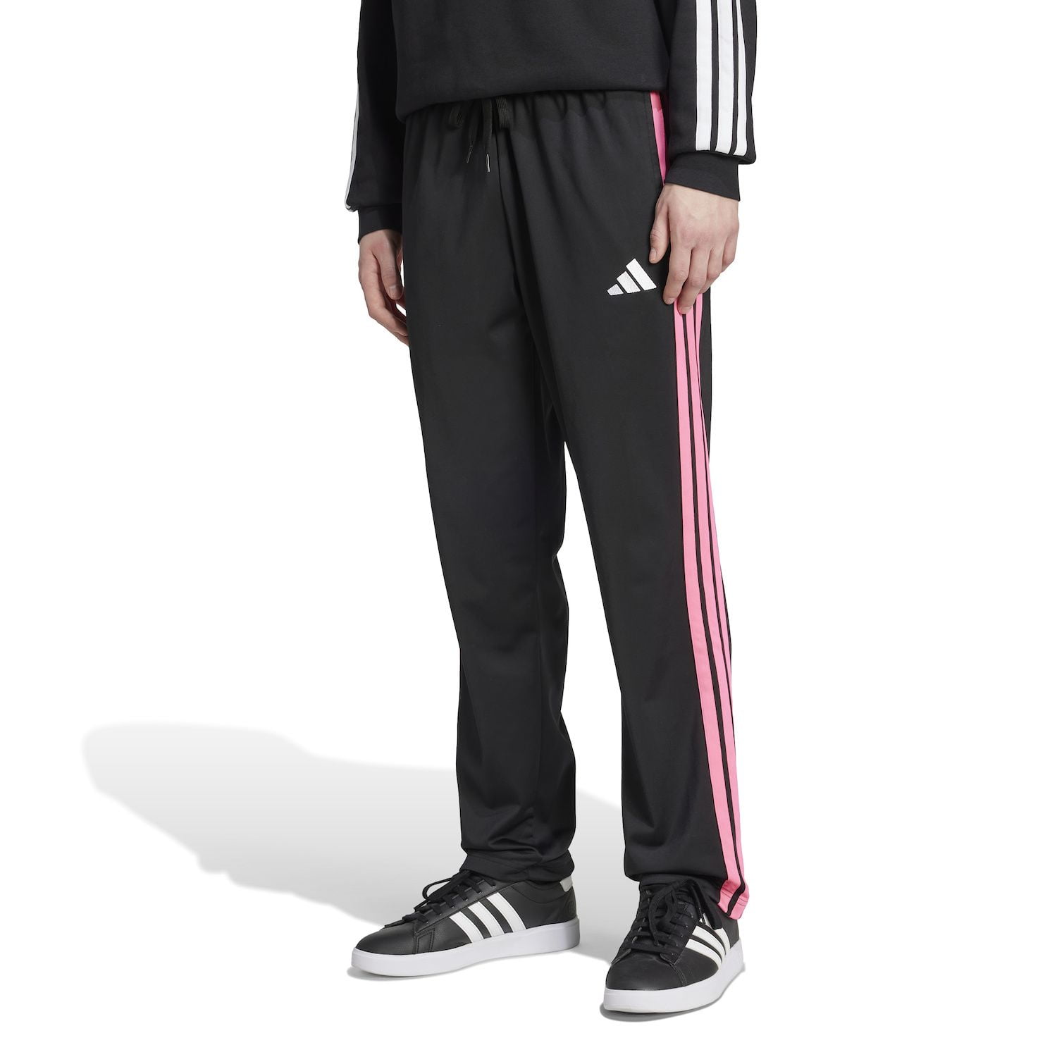 Big & Tall adidas 3-Stripes Tricot Open Hem Track Pants Color