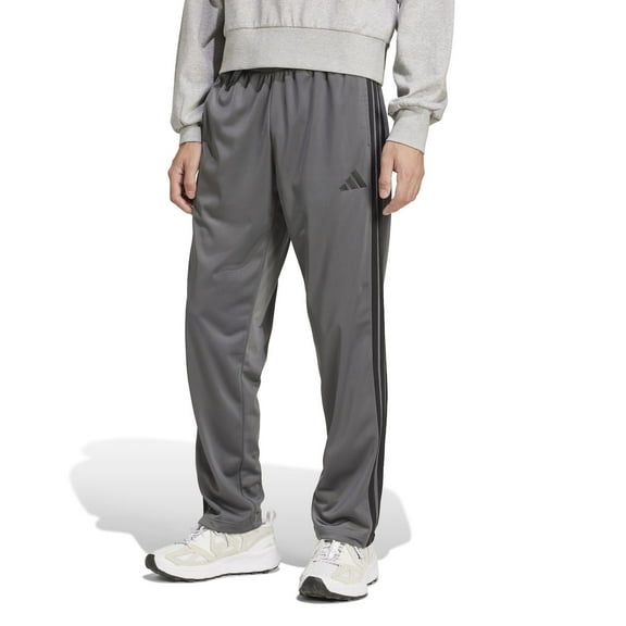 Big & Tall adidas 3-Stripes Tricot Open Hem Track Pants Color: Gray Size: XL TALL