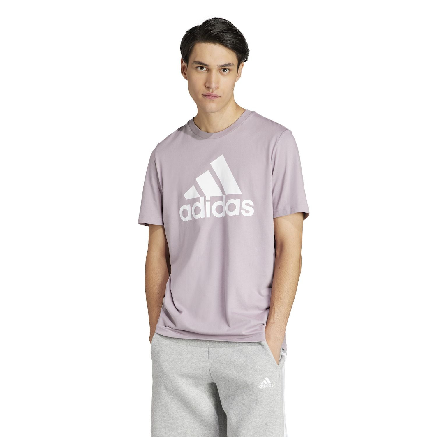 Big & Tall adidas Essentials Big Logo Tee Color: Preloved Fig Size
