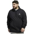 thumbnail image 1 of Big & Tall adidas Feel Cozy Pullover Fleece Hoodie Color: Black White Size: 3XL, 1 of 4