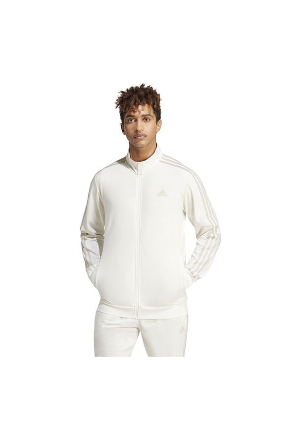 Big & Tall adidas Tricot Track Jacket Color: Off White Size: L TALL