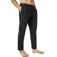thumbnail image 1 of Big & Talls Men's Pajama Pants Bamboo Cotton Lounge Sleep Bottoms Soft Stretch Lightweight Men Exercise Pants Sleep Pant with Pockets,up to size 3XL/Black,Gray, 1 of 8