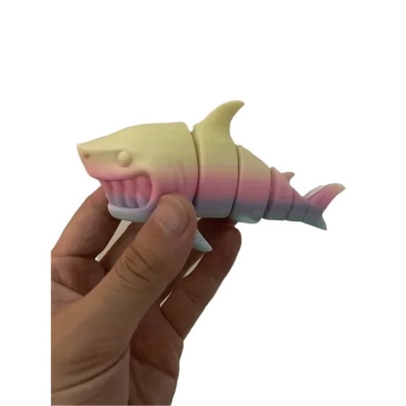 Big Teeth Movable Shark 3D Printing Figurine Home Decoration Gift
