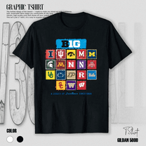 Big Ten Conference 2024 Inaugural Sports Fan Graphic Unisex T-Shirt V80093, up to size 5XL