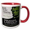 thumbnail image 1 of 3drose, Big Tent Theatre Abraham Lincoln the Great Commoner Play Poster, 15oz Two-tone Red Mug, 1 of 6