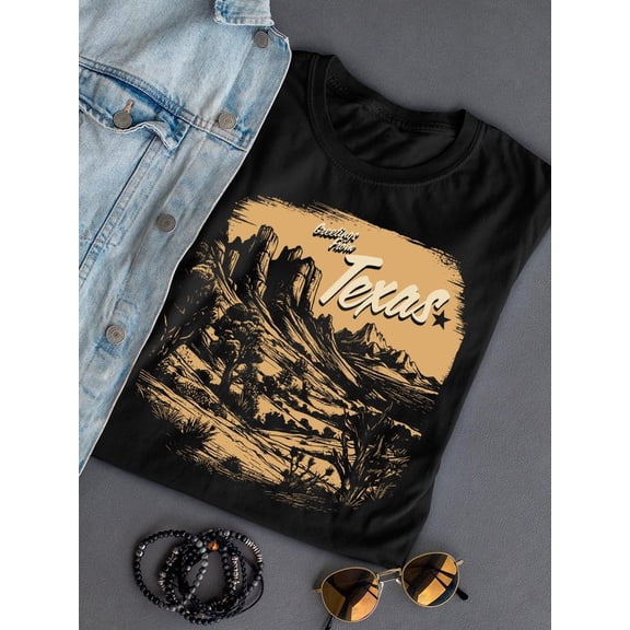 Big Texas Wild Landscape T-shirt Women's -SelectDesign