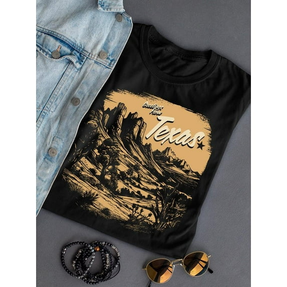 Big Texas Wild Landscape T-shirt Women's -SelectDesign