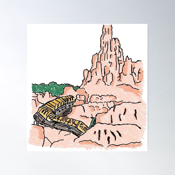 Big Thunder Mountain! Poster Wall Art, Modern Wall Decor, 8x12 UNFRAMED