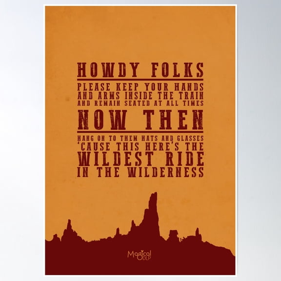 Big Thunder Mountain Quote Poster Wall Art, Modern Wall Decor, 12x18 UNFRAMED