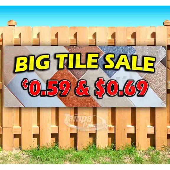 Big Tile Sale 13 oz Vinyl Banner With Metal Grommets