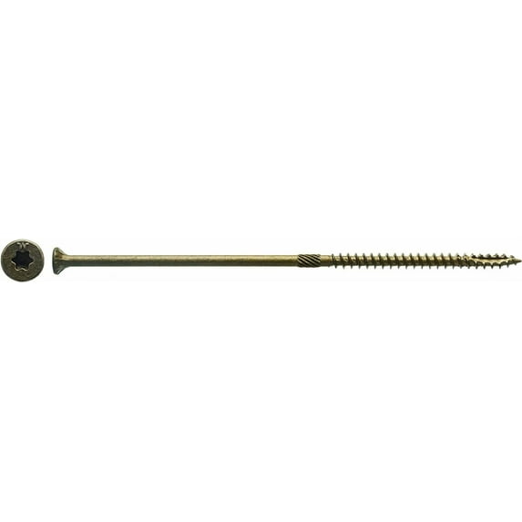 Big Timber 5BTX106#10 by 6-inch T-25-drive bit Bronze Star Flat Head Screws-Exterior,160 per Box