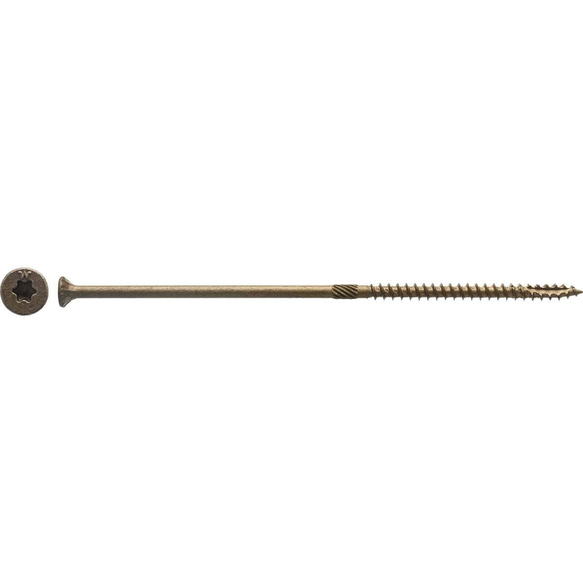 Big Timber 5015800 No.10 x 6 in. Star Wood Screws, Bronze - 1 lbs - Pack of 32