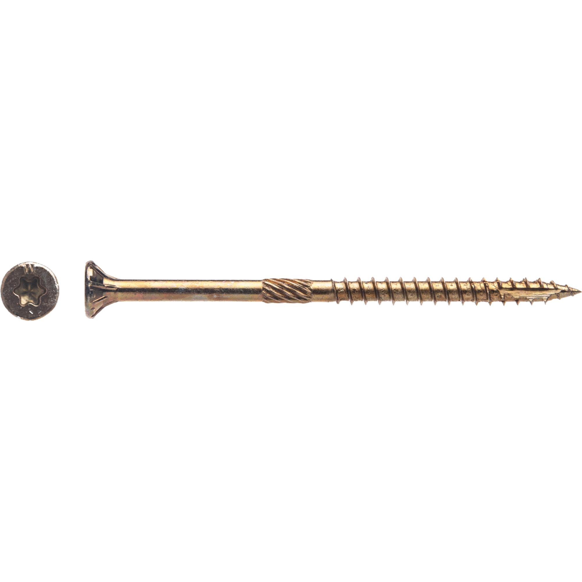 Big Timber 5015962 No.9 x 3 in. Star Wood Screws, Yellow Zinc - 5 lbs - Pack of 390