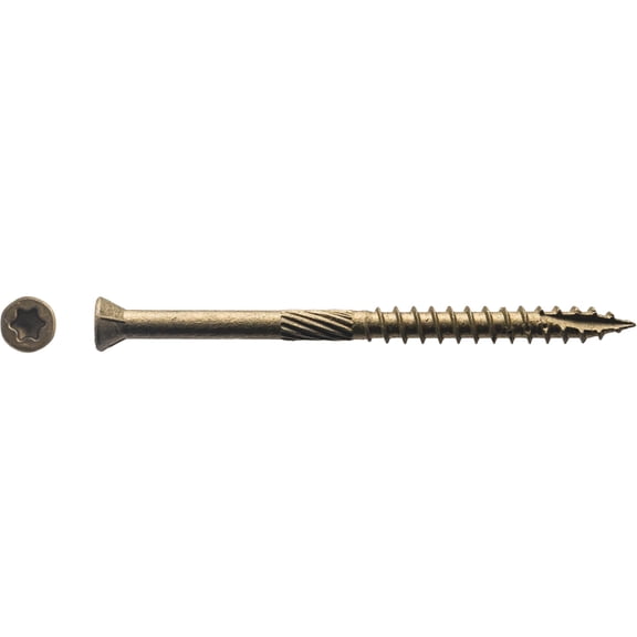 Western Builders Supply Trim Head Wood Screws - Bronze, T-20, #9 x 2-1/2 In, 100 Pack