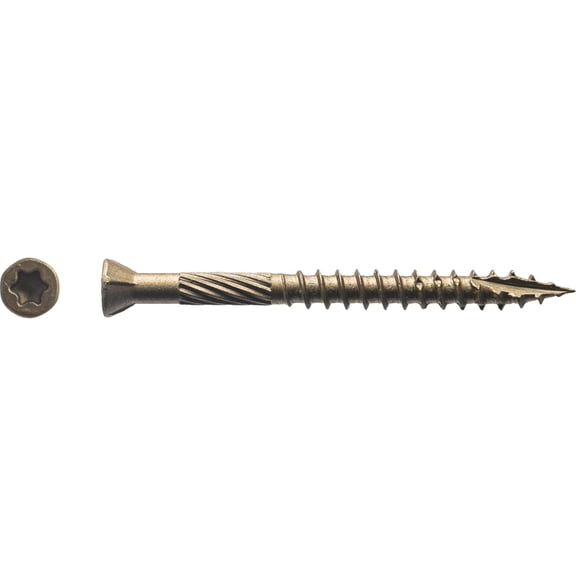 Western Builders Supply Bronze Wood Trim Screw - #9 x 2 In, 128 Count, Brown Trim Screw  Construction & DIY Use, Standard Hardware Spec