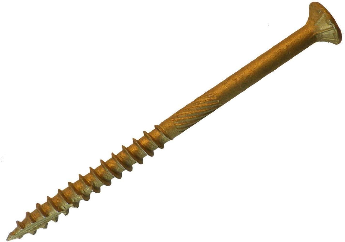 Big Timber BTX146-25 #14 x 6 in. Bronze Star Drive Flat Head Wood Screw, 25-Pack