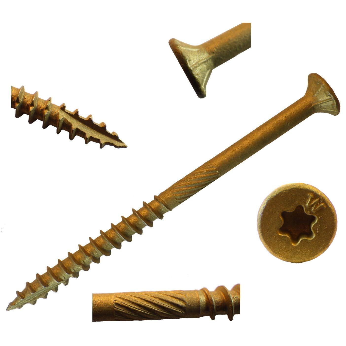 Big Timber BTX148-100 14 x 8" Bronze T-30 Flat Head Screw 100/Bucket