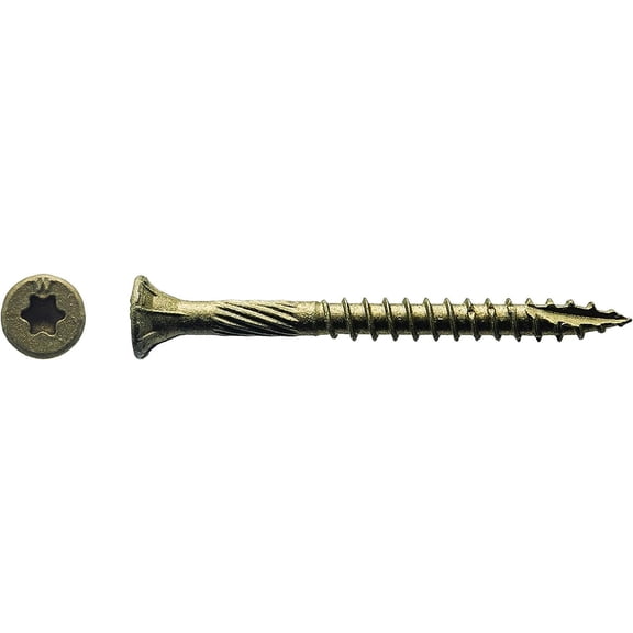 Big Timber BTX92#9 by 2-inch T-25-drive bit Bronze Star Flat Head Screws-Exterior,3000 per Box