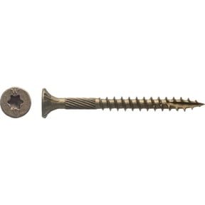 Big Timber Bronze Star Drive Flat Head Wood Screws - Pack of 2