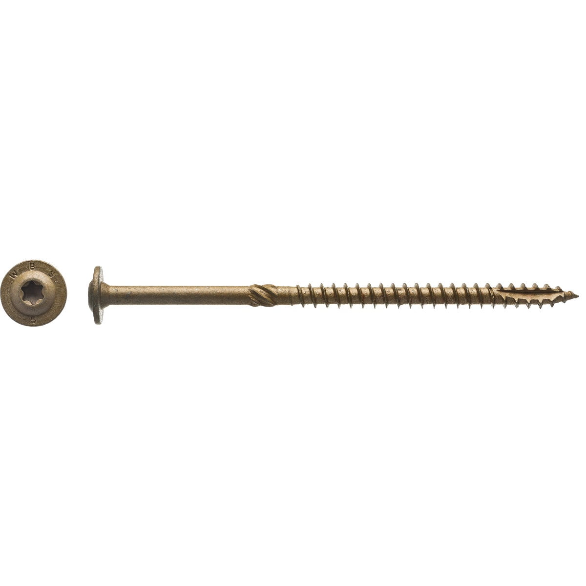 Big Timber CTX155 Construction Lag Screws - T-30 Drive, 15 X 5 Inch, Bronze, 350 Pack