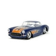 thumbnail image 1 of Big Time Muscle 1:24 1957 Chevrolet Corvette Die-Cast Car, Toys for Kids and AdultsDark Blue/Flames(Selections May Vary), 1 of 4