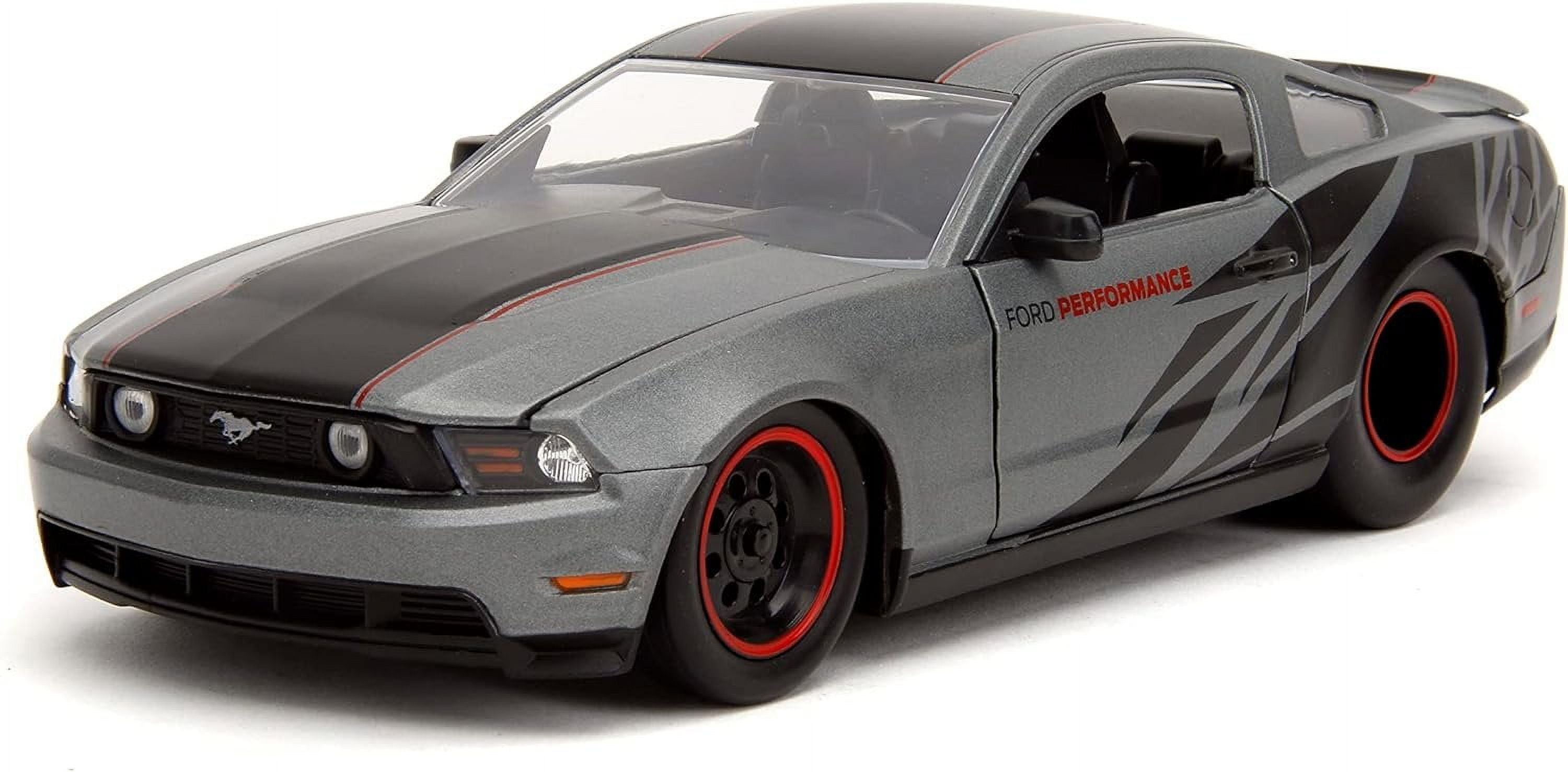 Big Time Muscle 1:24 2010 Ford Mustang GT Die-Cast Car, Toys for Kids and AdultsCharcoal Grey(Selections May Vary)