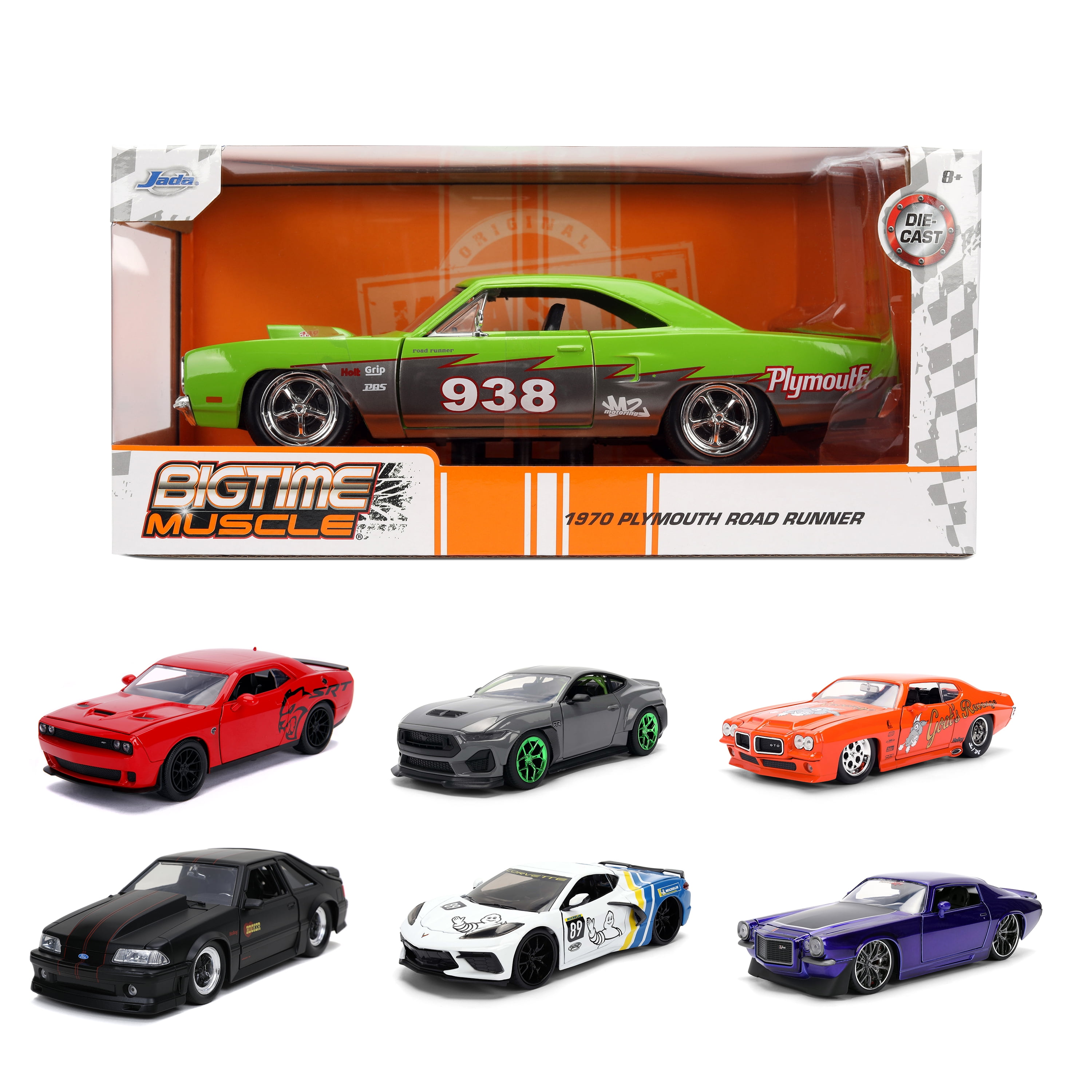 Big Time Muscle 1:24 Die-Cast Car Assortment Model Vehicles(1 Car