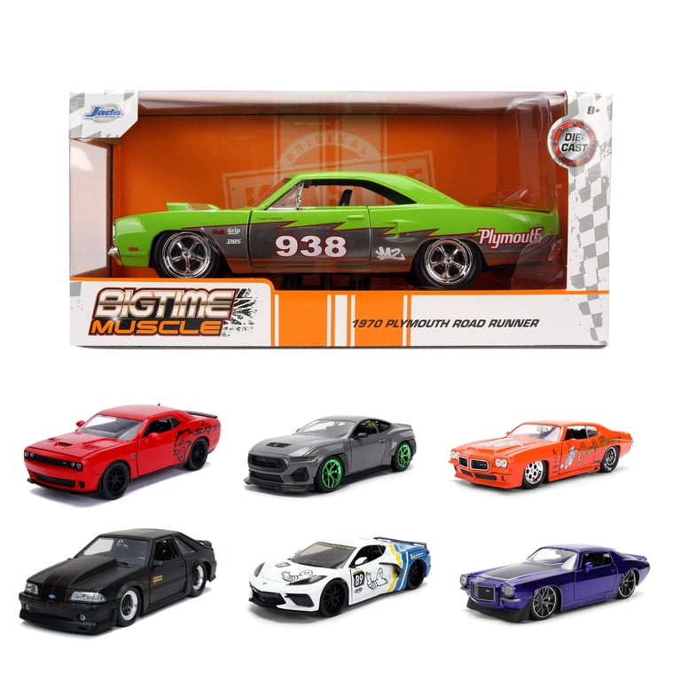 Jada TOYS BIGTIME MUSCLE 3台セット Big Time Muscle 1:24 Die-Cast Car Assortment Model Vehicles(1 Car