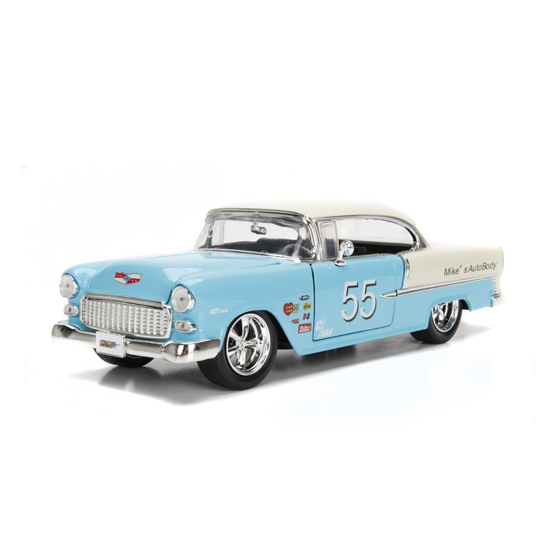 JADADUB CITY 1955 CHEVY BEL AIRベルエア 1:24 1955 CHEVROLET BEL AIR 1/24 BLUE/MATTE BLACK JADA PRO STOCK