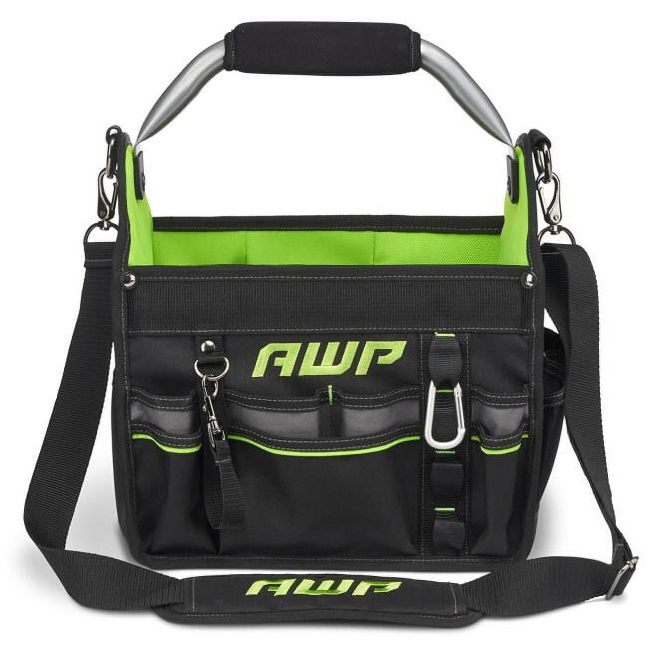 AWP Black/Gray/Yellow Polyester 13-in Zippered Tool Bag in the Tool Bags  department at Lowes.com