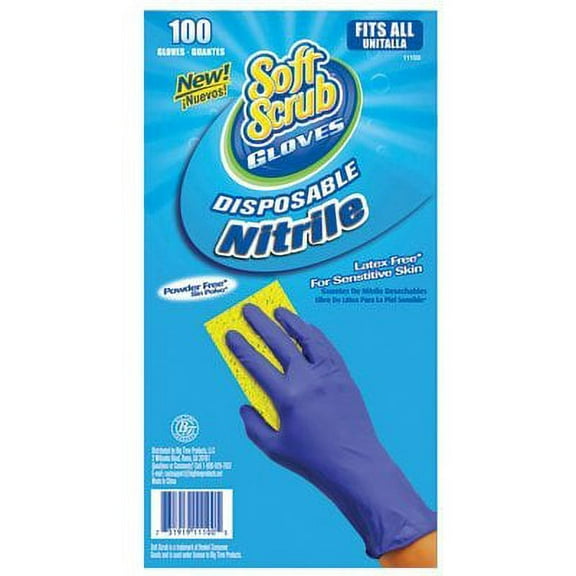 Soft Scrub Soft Scrub Disposable Nitrile Cleaning Gloves - 100 Count